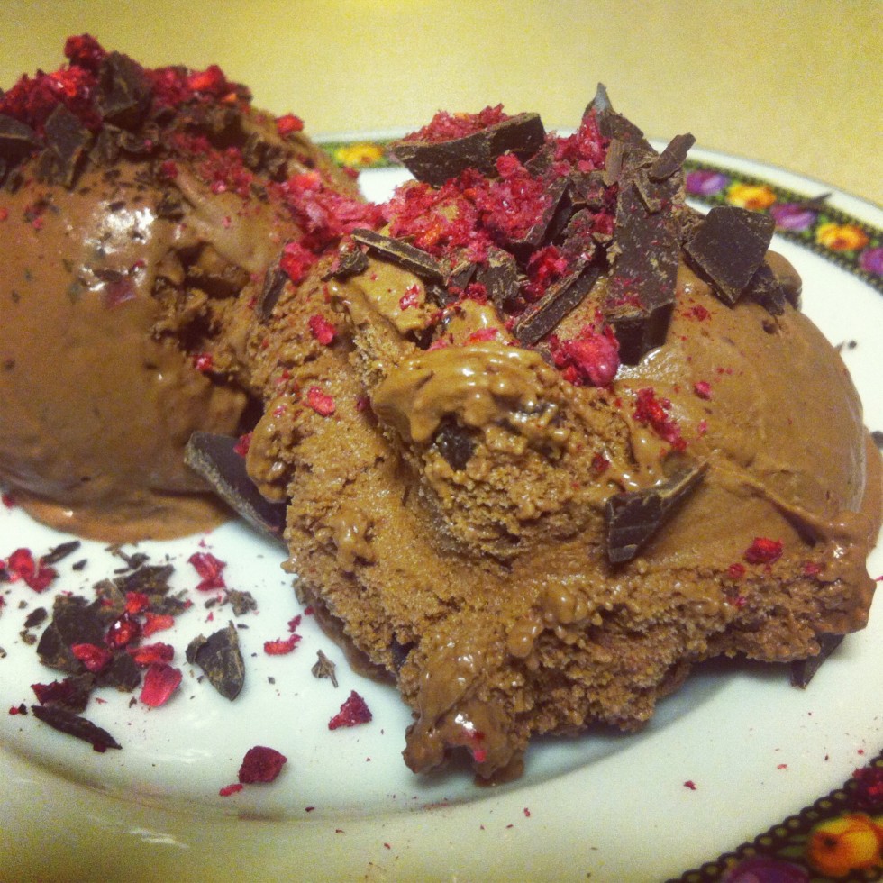 Globus uklar Blossom Hjemmelavet chokoladeis uden ismaskine - Se opskrift på chokoladeis